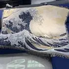 Throw Blanket Surfing Art Woven Sofa Covers Machine Washable Multicolor Modern