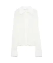 Thelma Open Knit Wool Shirt XXS,S,M white