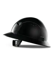 LANON Black Full Brim Hard Hat, OSHA Construction Work Approved, HDPE Safety ...