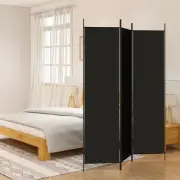 Three Panel Black Room Divider 150x200 cm Fabric Privacy Screen Partition