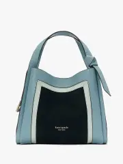 Knott Colorblocked Leather & Suede Medium Crossbody Tote