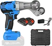 Electric Drill Plate Cutter, Cordless Electric Scissors with Two Batteries and Precision Gears, Two Speed Adjustable, Led Lighting, for Cutting Iron, White Sheet, Steel, Copper, Aluminum