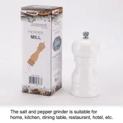 4.5" Wooden Salt and Grinder Shakers with Adjustable Coarseness- White