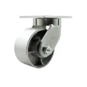 6 Inch Heavy Duty Red Semi Steel Cast Iron Wheel Swivel Caster with Swivel Lock