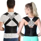 2024 Women/Men Adjustable Posture Corrector Low Back Support Shoulder Brace Belt
