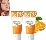 Orange Exfoliating Gel Scrub Face Body Skin, Natural Orange Peeling Face Scrub Cream, Deeply Clean Pores Moisturizing Facial Exfoliator for Brightening Skin, Smooths & Moisturizes the Skin (2pcs)