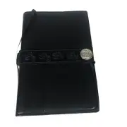 Black Leather Journal Biker Embossed Silver Concho Diary Writing Planner Office