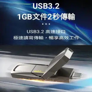 【Netac 雷騰】128GB TypeC/USB 3.2 雙用介面 極速550MB/s 固態隨身碟(台灣公司貨 原廠5年保固)