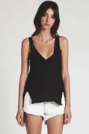 NEW OneTeaspoon OneTeaspoon WOMENSBUNGALOW STEEL KNIT TOP BLACK