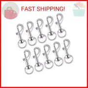 50pcs Snap Hooks for Dog Leash Collar Linking, Heavy Duty Swivel Clasp Eye Bolt