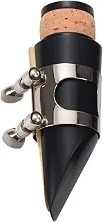 Black Plastic B Flat Clarinet Mouthpiece & Cap Clamp Woodwind Instruments
