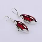 925 Solid Silver Classical Garnet Handmade Silver Earrings Jewelry For Women