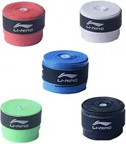 Li-Ning GP-20 Overgrip Badminton Racket Grip - Assorted (Pack of 5) Outdoor Tape Handle Antiskid Badminton Accessories Racquet Band Grips Protector
