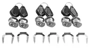FC-Moto Terreno Lock Cylinder Set - 6 pieces, grey-silver One Size Grey Silver