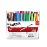 Sharpie 75847 Permanent Markers Ultra Fine Point Assorted Colors 24-Count
