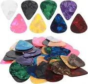 Qianyu 150 Pcs Mixed Colorful Celluloid Guitar Picks 0.46 0.71 0.96mm Includes Thin Medium Heavy Guitar Picks Variety Pack 3 Different Thickness Picks For Bass Electric Acoustic Guitars