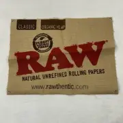Rawthentic RAW Rolling Papers Medium Burlap Canvas Banner Sign Flag Poster 23x17