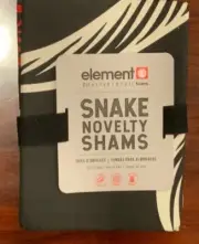 Set/2 Pottery Barn Organic Teen Element Snake Novelty STANDARD Pillow Shams NEW