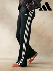 adidas Black Iconic 3 Stripe Button Joggers (425326) | $115