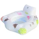 Light-Up Inflatable Pool Float with 2 Cup Holders Floating Pool Chair for Adults