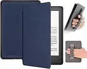 [CLARKCAS] Slim Case for Kindle Paperwhite 2021 11th Generation 6.8 Inch, Lightweight Magnetic Smart Cover with Auto Sleep/Wake for Amazon Kindle Paperwhite E-Reader 2022 with Hand Strap (Blue)