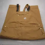 Carhartt Overalls Mens 50x30 Brown Duck Canvas Bibs Double Knee Workwear Farm