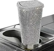 Bling Car Trash Can | Rhinestone Car Trash Can with Lid - Bling Car Trash Can Front Seat, Rhinestone Car Trash Can, Kitchen Bedroom Automotive Car Accessories