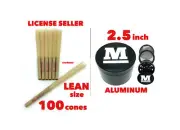 RAW classic lean Size Cone (100PK)+raw aluminum large 2.5inch grinder