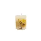 Pillar Daisy Inlay and Timer, Multicolor LED Candle, Yellow