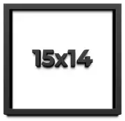 15x14 Shadow Box Frame Black | 2 Inches Deep Real Wood Contemporary Shadowbox Di