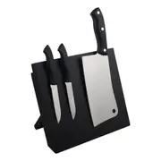 Matt Black Stainless Steel Magnetic Knife Holder Kitchen Bar Tool Storage Stand Rack Block 240mm