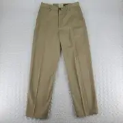 St Johns Bay Worry Free Khaki Pants Men 32x34 Beige Relaxed Fit Wrinkle Free NWT