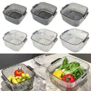 Double Layered Kitchen Sink Vegetable Drainer Drain Basket Household Kitchen