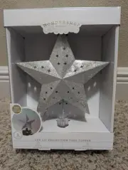 Target Wondershop Silver Star LED Projection Christmas Tree Topper Pastel New!