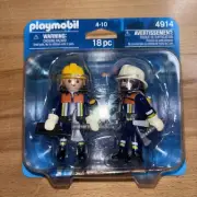 Playmobil Duo Pack Fire Brigade 4914 v. 2009 Packaging Firefighter NEW