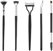 Eye Lash Brush,Folding Eyelash Separator Set of 5 | Curled Grooming Brush Brow Comb Makeup Definer for Women Upper Lower Lash