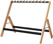 Frediuo Multiple Guitar Stand,Wood Floor Stand, Folding,Non Scratch Padding Guitar Holder Guitar Rack for Bag Case Guitar Home Stage, hold 6 Guitar