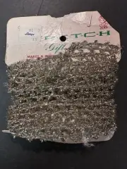 Vintage Stribbons Silver Metallic Christmas Package Ribbon Stretch Cord NOS!