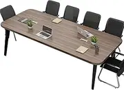 HOLGVE Conference Table, 62.9L X 31.4W Inch Seminar Training Table, Meeting Table, Rectangle Meeting Table, Dark Walnut