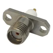 SMA (f) Jack 2 Hole Flange Solder Panel Mount Coaxial Connector