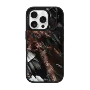 iPhone 16 Pro Impact Ring Stand Case MagSafe Compatible Brown Black Onyx Marble