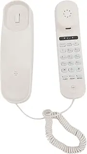 Corded Home Phone, Corded Telephone, Corded Phone for Home, Retro Wall Mounted Phone for Hotel, Versatile Mini Phone for The Home, Office, and More (White)