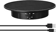 360 Degree Electric Rotating Turntable Display Stand for Video Photography Props Speed Adjustable Display Turntable Black Suede