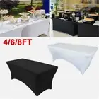4FT/6FT/8FT Fitted Tablecloth Stretch Spandex Market Wedding Table Cloth Trestle