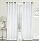 ️ LEIGHTON Whittier Metallic Sheer Grommet Curtain 2PanelsLeighton White