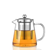 Glass Teapot Tea Pot with Removable Infusers for Loose Tea Borosilicate Glass...