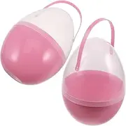 CHILDWEET 2pcs Eggs Hollow Eggs Egg Ball Ornament Basket Filler Hunt Egg Decor Egg Container Egg Shell Hunt Pp