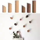 Solid Oak Walnut Wooden Hooks Hangers Racks Wall Pegs Bag Clothes Coat Hanger