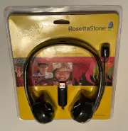 Genuine OEM Rosetta Stone Language Learning USB Microphone Headset Black NEW!
