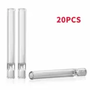 100mm Glass Cigarette Tobacco Smoking Pipes Herb Smoke Pipe Reusable 20pcs/set